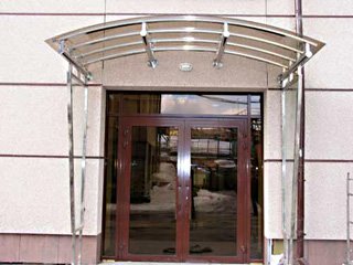 Козырьки и навесы. Изделия из нержавейки.